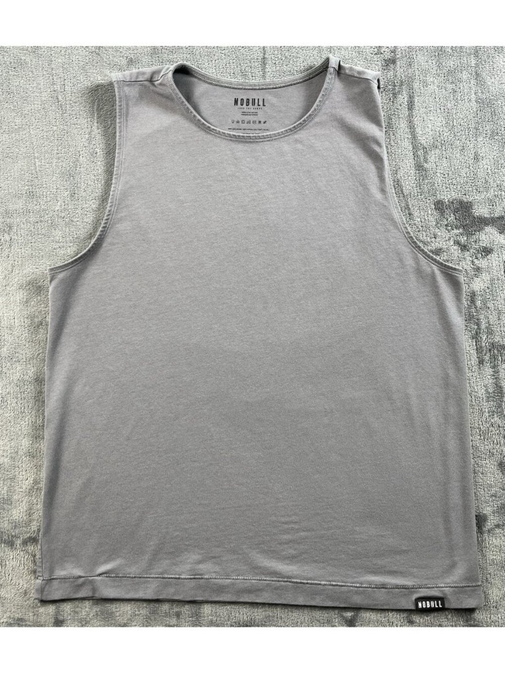 NOBULL Men's Gray Tank Top Medium Sleeveless Shirt Gray Workout Gym Athletic